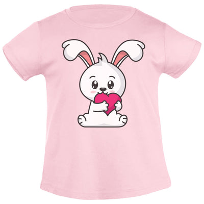 Niedliches Häschen Hasen Motiv Shirt Hase mit Herz Mädchen T-Shirt