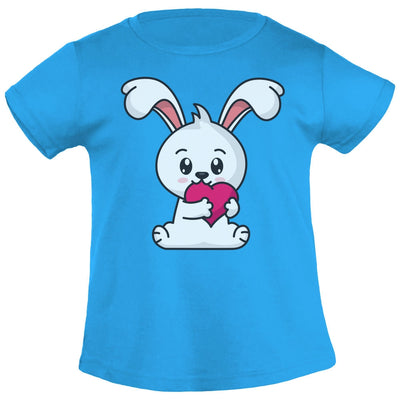 Niedliches Häschen Hasen Motiv Shirt Hase mit Herz Mädchen T-Shirt