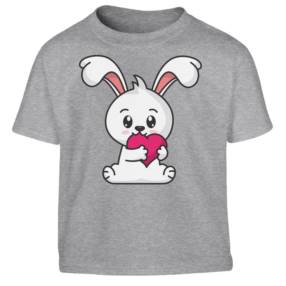 Niedliches Häschen Hasen Motiv Shirt Hase mit Herz Kinder Jungen T-Shirt