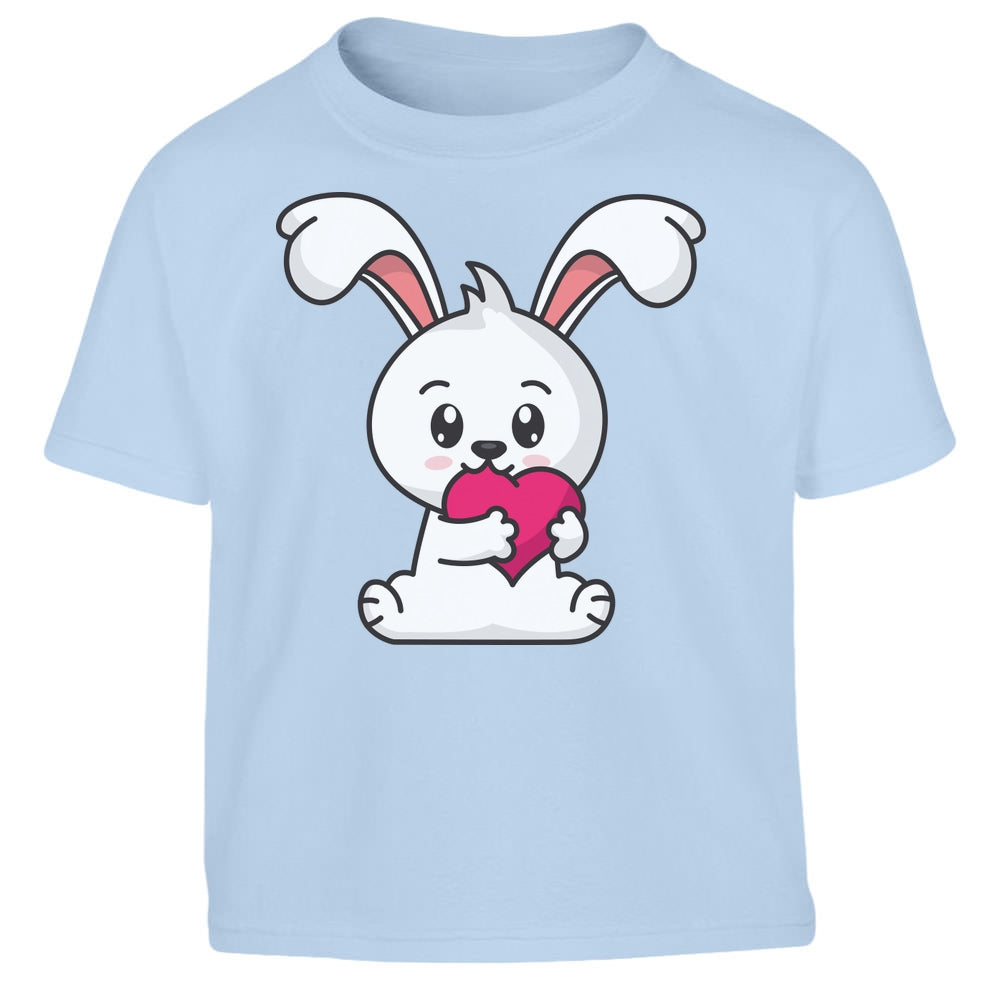 Niedliches Häschen Hasen Motiv Shirt Hase mit Herz Kinder Jungen T-Shirt
