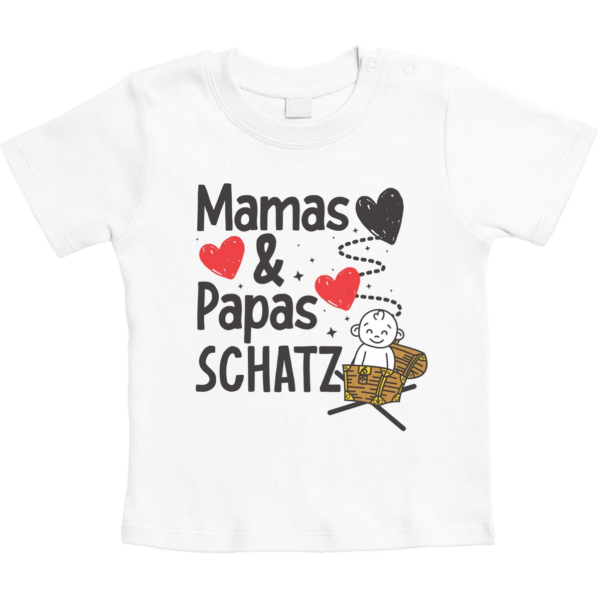 T Shirt Baby Spruch Mama & Papas Schatz Unisex Baby T-Shirt Gr. 66-93