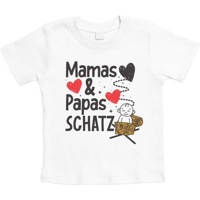 T Shirt Baby Spruch Mama & Papas Schatz Unisex Baby T-Shirt Gr. 66-93