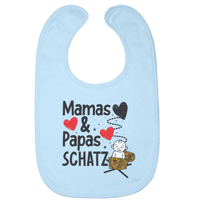 Babylatz mit Spruch Mama & Papas Schatz Baby Lätzchen