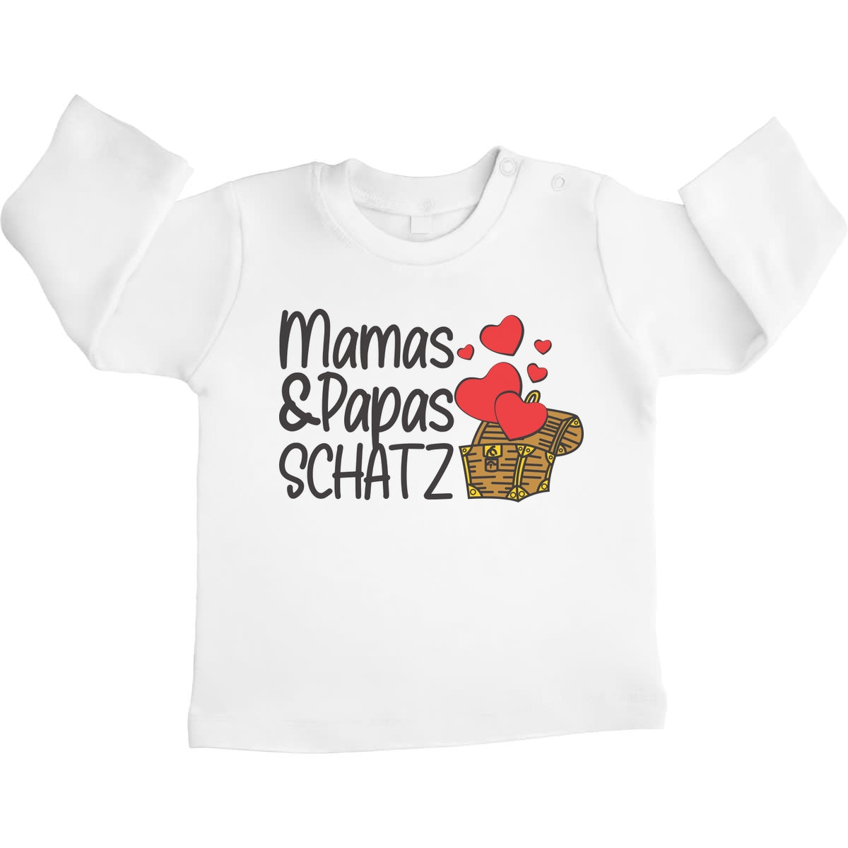 Baby Geschenk Mama und Papas Schatz Unisex Baby Langarmshirt Gr. 66-93