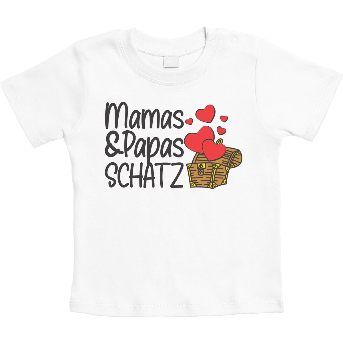 Baby Geschenk Mama und Papas Schatz Unisex Baby T-Shirt Gr. 66-93
