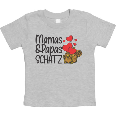Baby Geschenk Mama und Papas Schatz Unisex Baby T-Shirt Gr. 66-93
