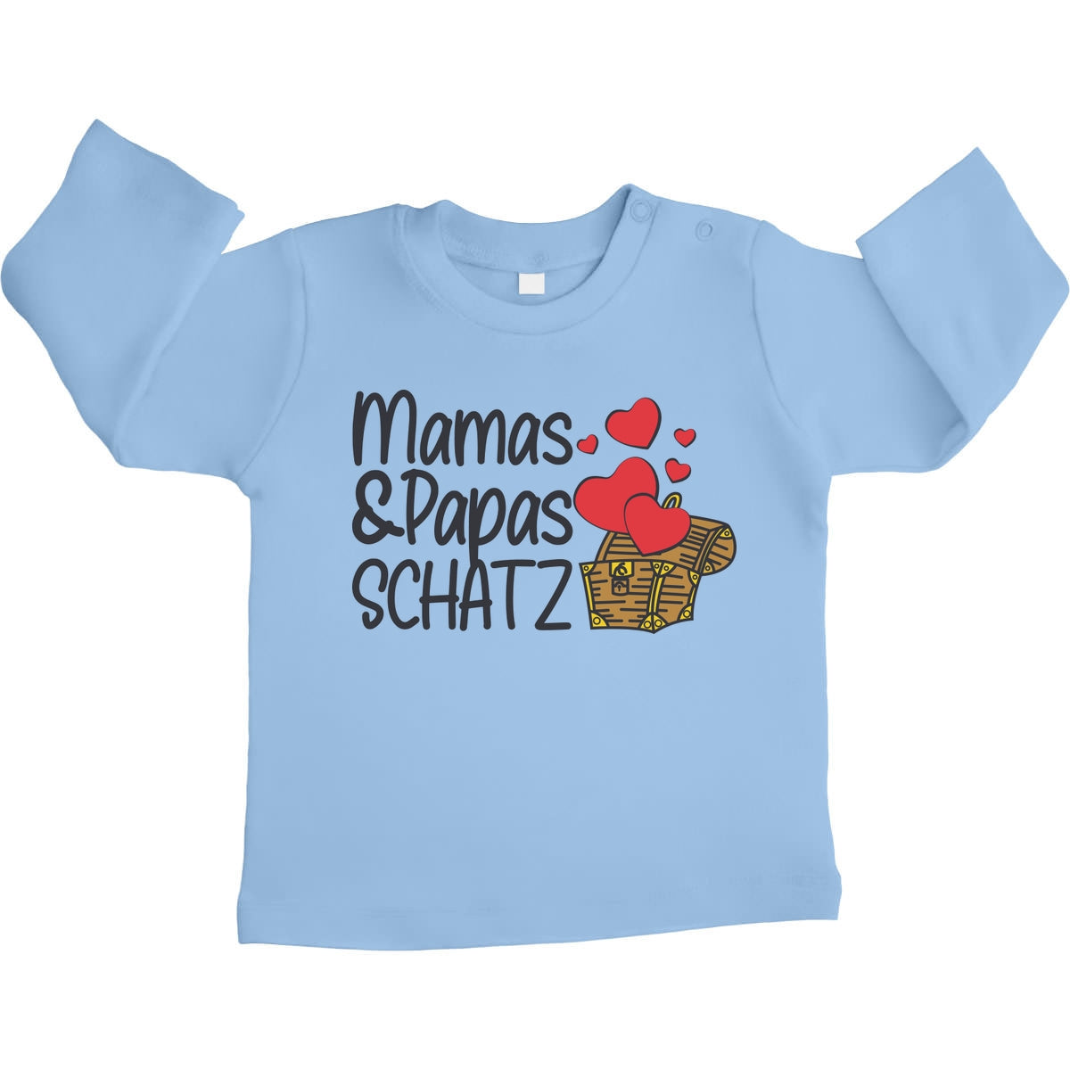 Baby Geschenk Mama und Papas Schatz Unisex Baby Langarmshirt Gr. 66-93