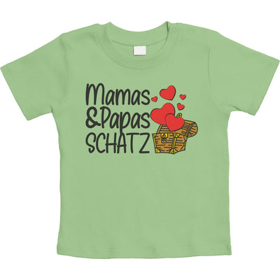 Baby Geschenk Mama und Papas Schatz Unisex Baby T-Shirt Gr. 66-93