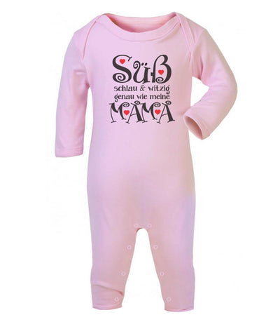 Süß Schlau und Witzig genau wie meine Mama Spruch Baby Strampler Strampelanzug
