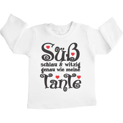 Süß Schlau und Witzig genau wie meine Tante Unisex Baby Langarmshirt Gr. 66-93