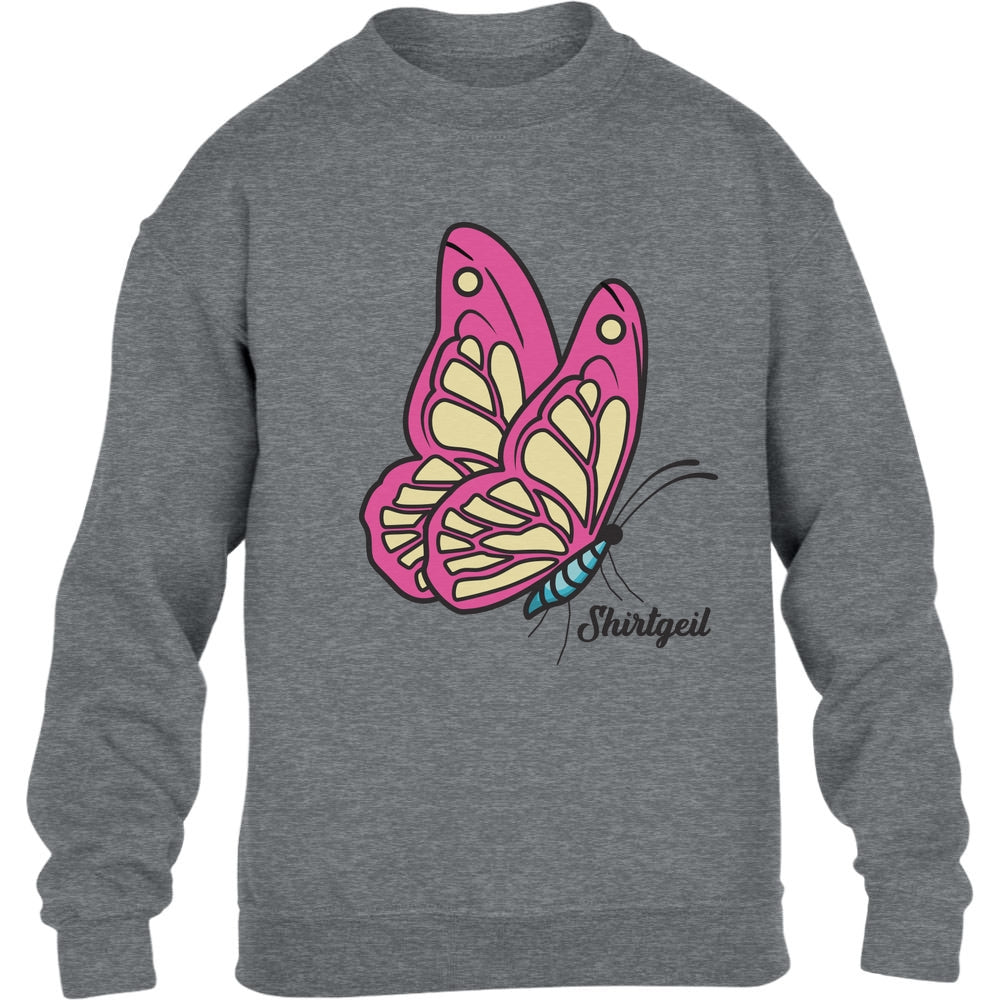 Pullover Mädchen Oberteile Butterfly Schmetterling Kinder Pullover Sweatshirt