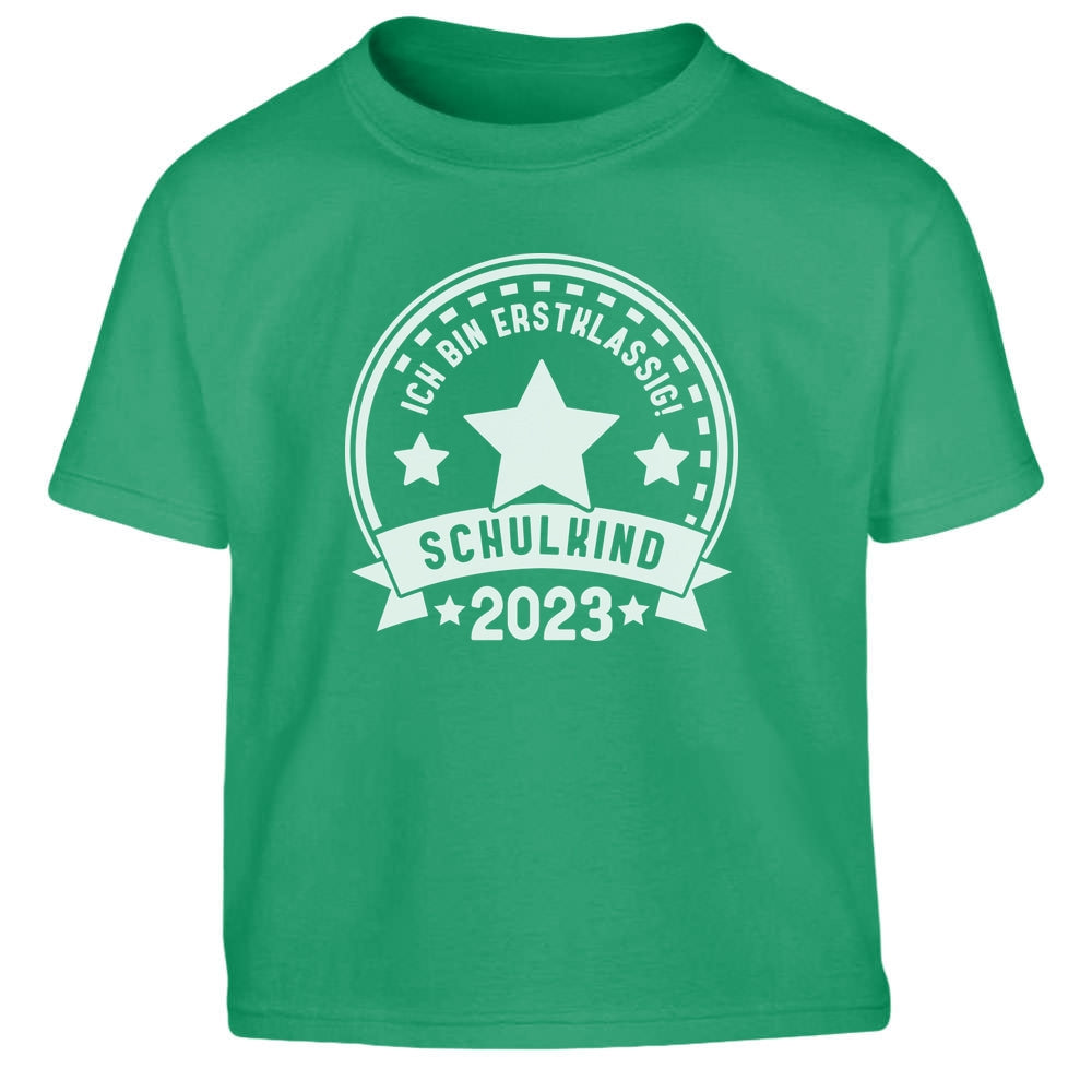 Ich bin ERSTKLASSIG Schulkind 2023 Einschulung Schulanfang Kinder Jungen T-Shirt