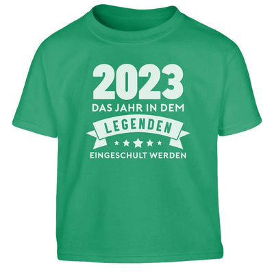 2023 Das Jahr in dem Legenden Eingeschult werden Kinder Jungen T-Shirt