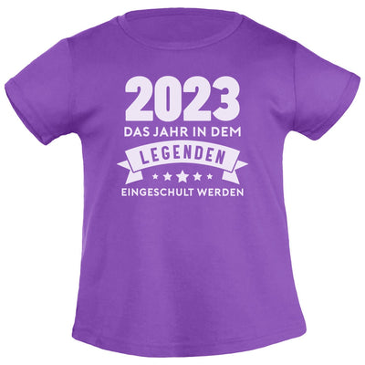 Einschulung 2023 Das Jahr in dem Legenden Eingeschult werden Mädchen T-Shirt