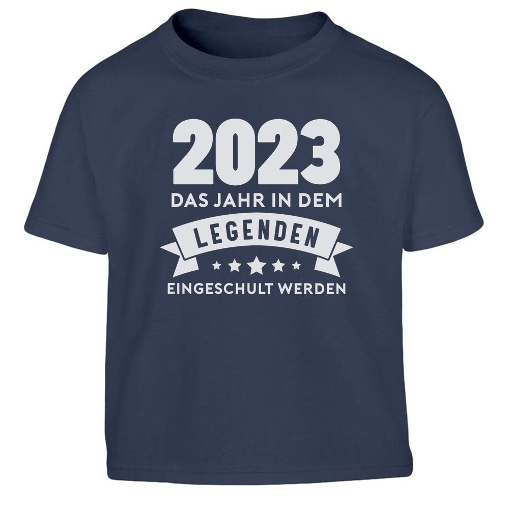 2023 Das Jahr in dem Legenden Eingeschult werden Kinder Jungen T-Shirt