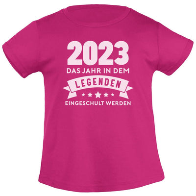 Einschulung 2023 Das Jahr in dem Legenden Eingeschult werden Mädchen T-Shirt