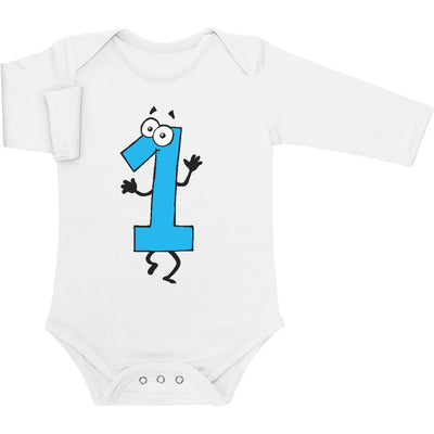 Ich Bin 1 - Süsses Geschenk zum Ersten Geburtstag Baby Langarm Body