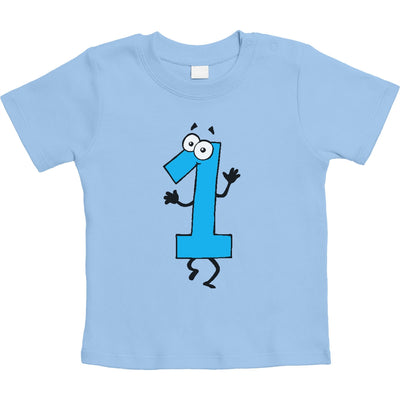 Ich Bin 1 - Süsses Geschenk zum Ersten Geburtstag Unisex Baby T-Shirt Gr. 66-93