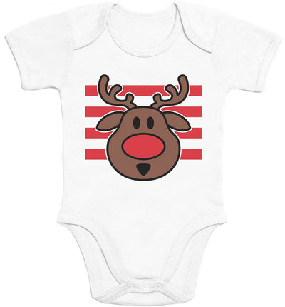 Rudolph Rentier Rote Nase Weihnachten Baby Body Kurzarm-Body