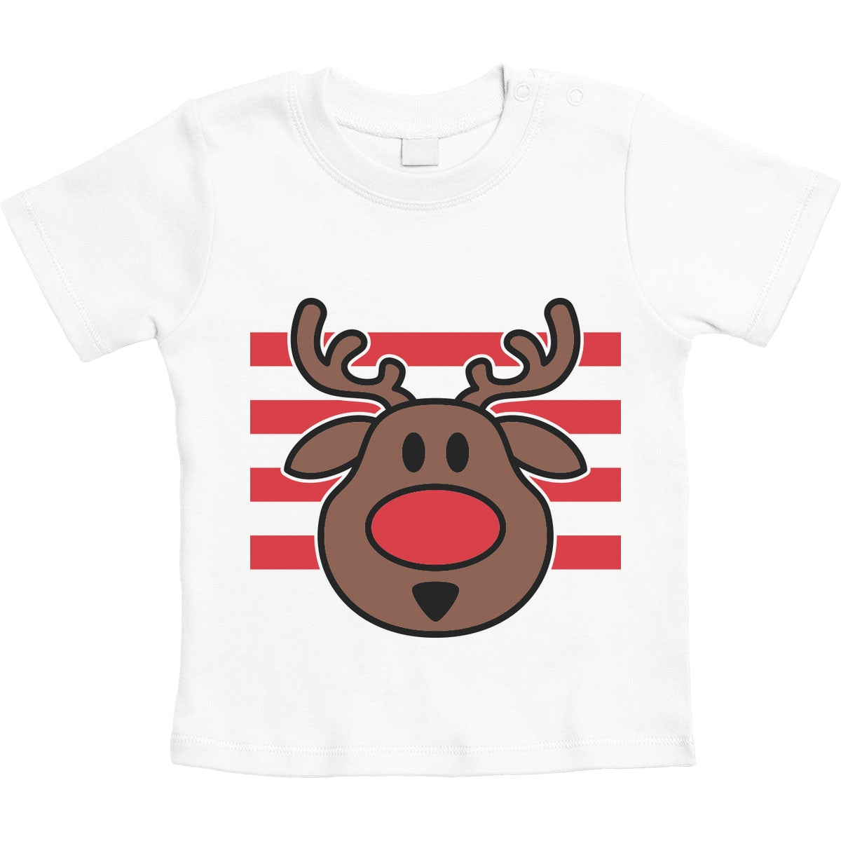 Rudolph Rentier Rote Nase Weihnachten Unisex Baby T-Shirt Gr. 66-93