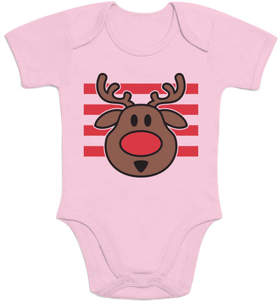 Rudolph Rentier Rote Nase Weihnachten Baby Body Kurzarm-Body