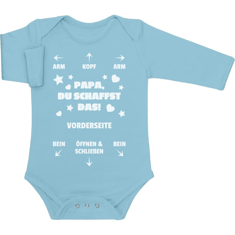 Cooles Geschenk für Vater - PAPA DU SCHAFFST DAS! Baby Langarm Body