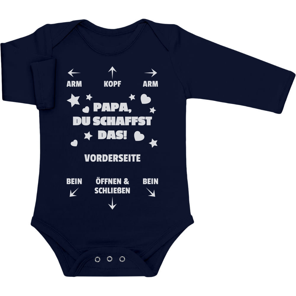 Cooles Geschenk für Vater - PAPA DU SCHAFFST DAS! Baby Langarm Body