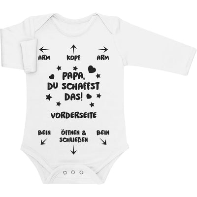 Papa Du Schaffst Das Geschenk Ankündigung und Neugeborene Baby Langarm Body