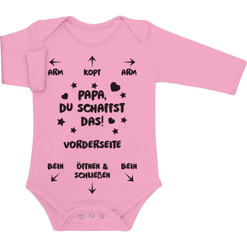 Papa Du Schaffst Das Geschenk Ankündigung und Neugeborene Baby Langarm Body