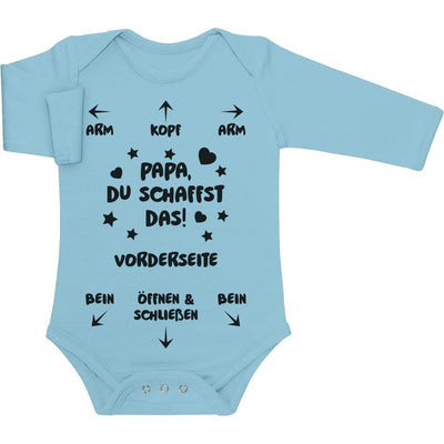 Papa Du Schaffst Das Geschenk Ankündigung und Neugeborene Baby Langarm Body