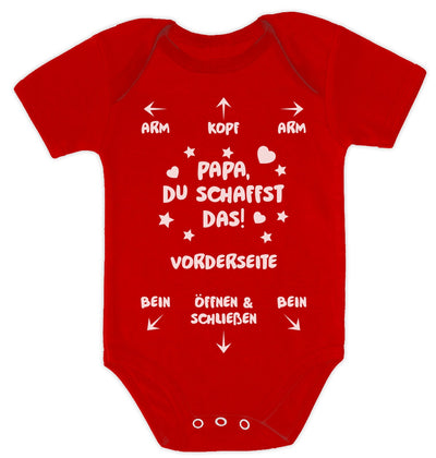 Papa Du Schaffst Das - Witziges Strampler Motiv für Vater Baby Body Kurzarm-Body