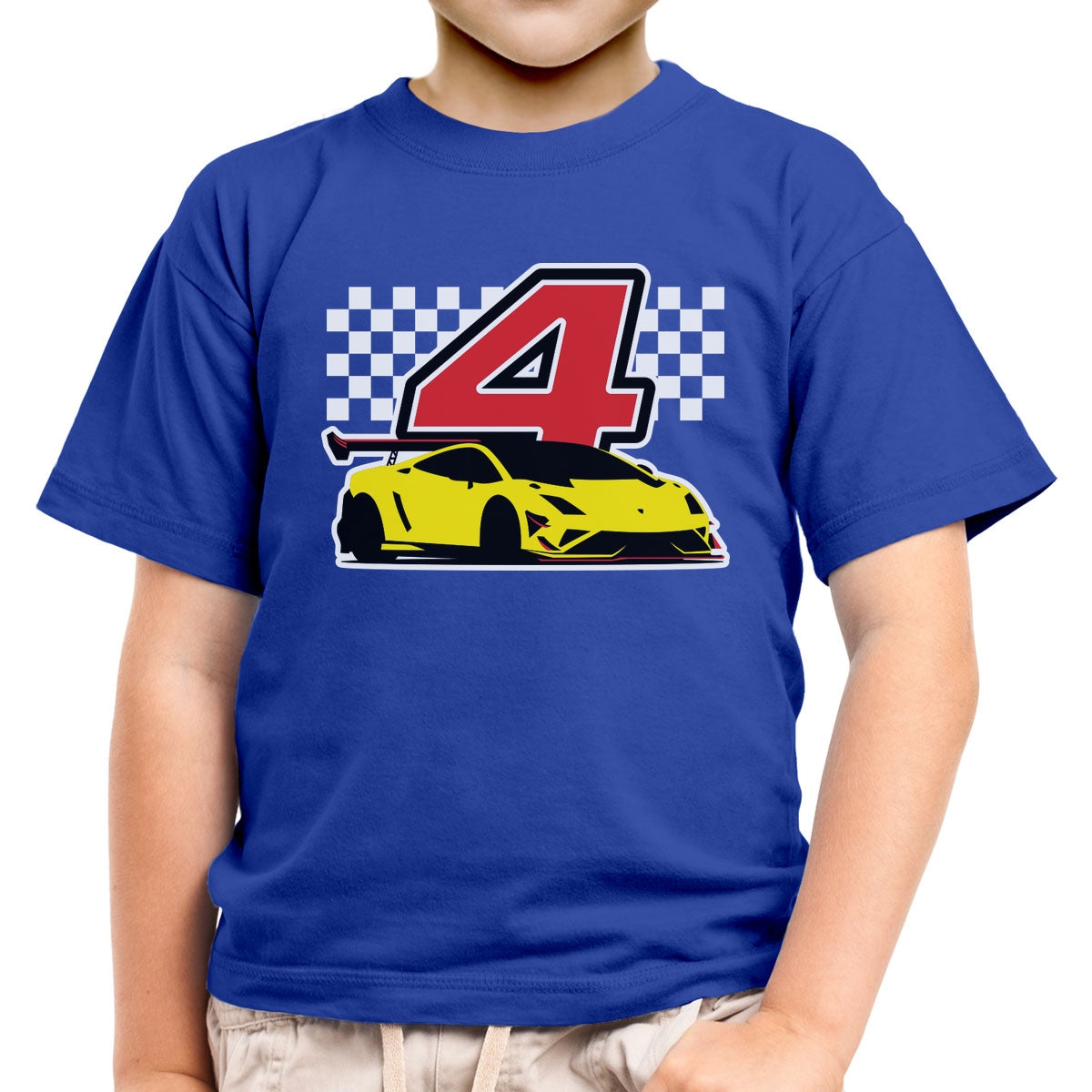 Geschenk für Jungs 4 Jahre Geburtstag mit Auto Kinder Jungen T-Shirt