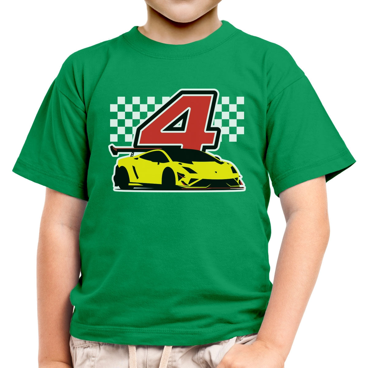 Geschenk für Jungs 4 Jahre Geburtstag mit Auto Kinder Jungen T-Shirt