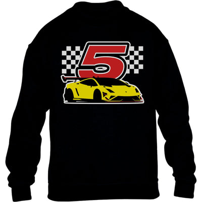 Geschenk für Jungs 5 Jahre Geburtstag mit Auto Kinder Pullover Sweatshirt