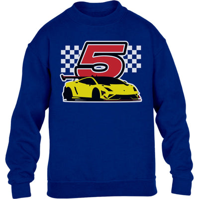Geschenk für Jungs 5 Jahre Geburtstag mit Auto Kinder Pullover Sweatshirt