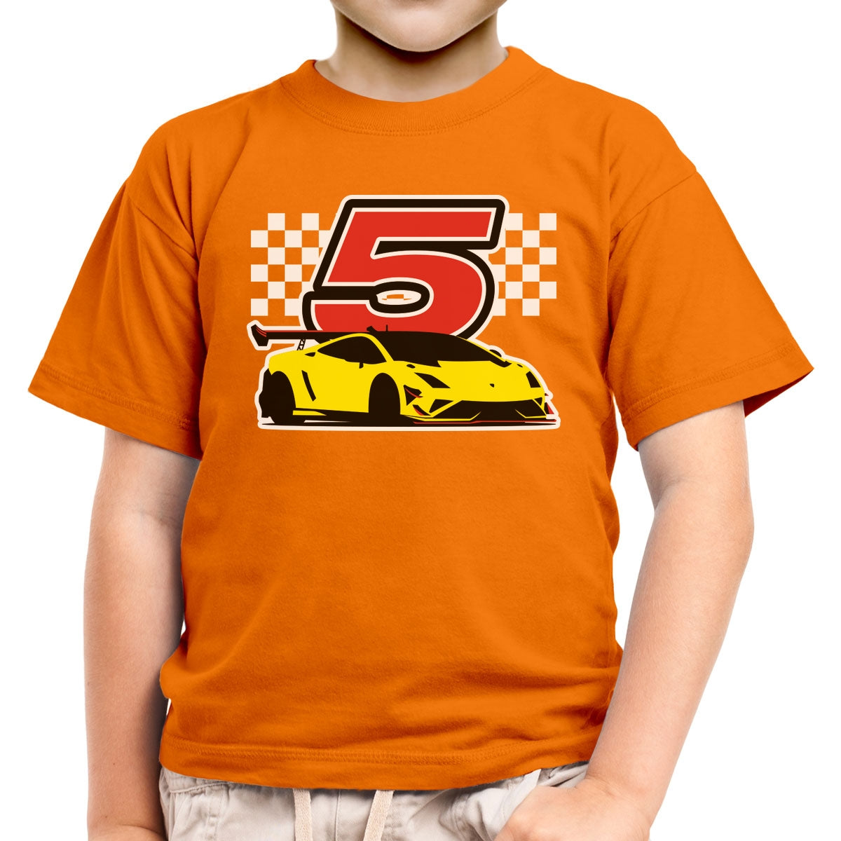 Geschenk für Jungs 5 Jahre Geburtstag mit Auto Kinder Jungen T-Shirt