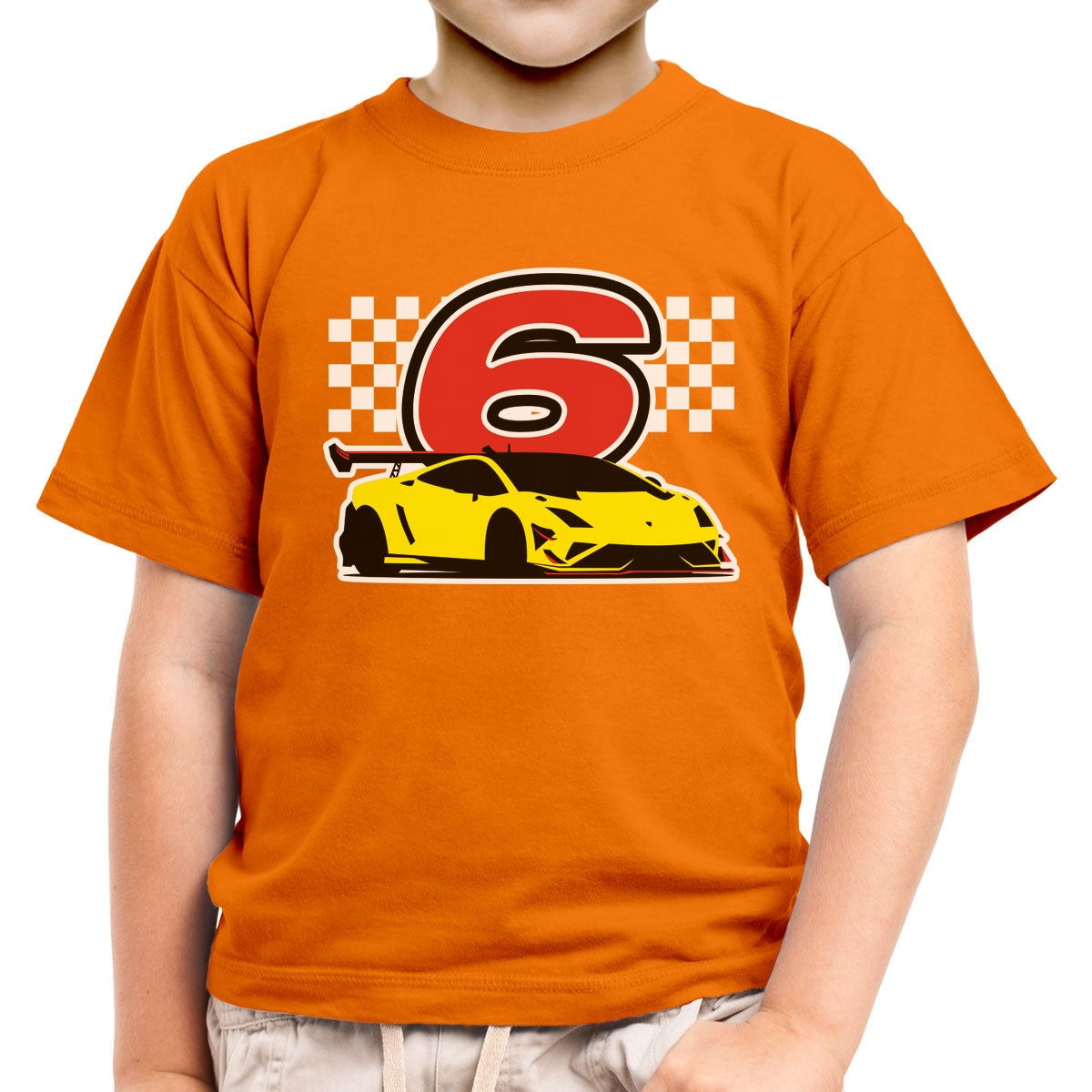 Geschenk für Jungs 6 Jahre Geburtstag mit Auto Kinder Jungen T-Shirt