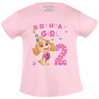 Skye Paw Patrol Birthday Girl 2 Jahre Geburtstag Mädchen T-Shirt