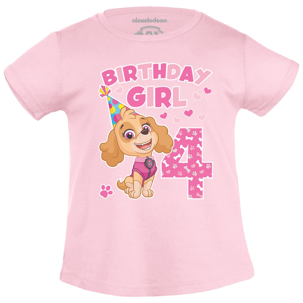 Skye Paw Patrol Birthday Girl 4 Jahre Geburtstag Mädchen T-Shirt