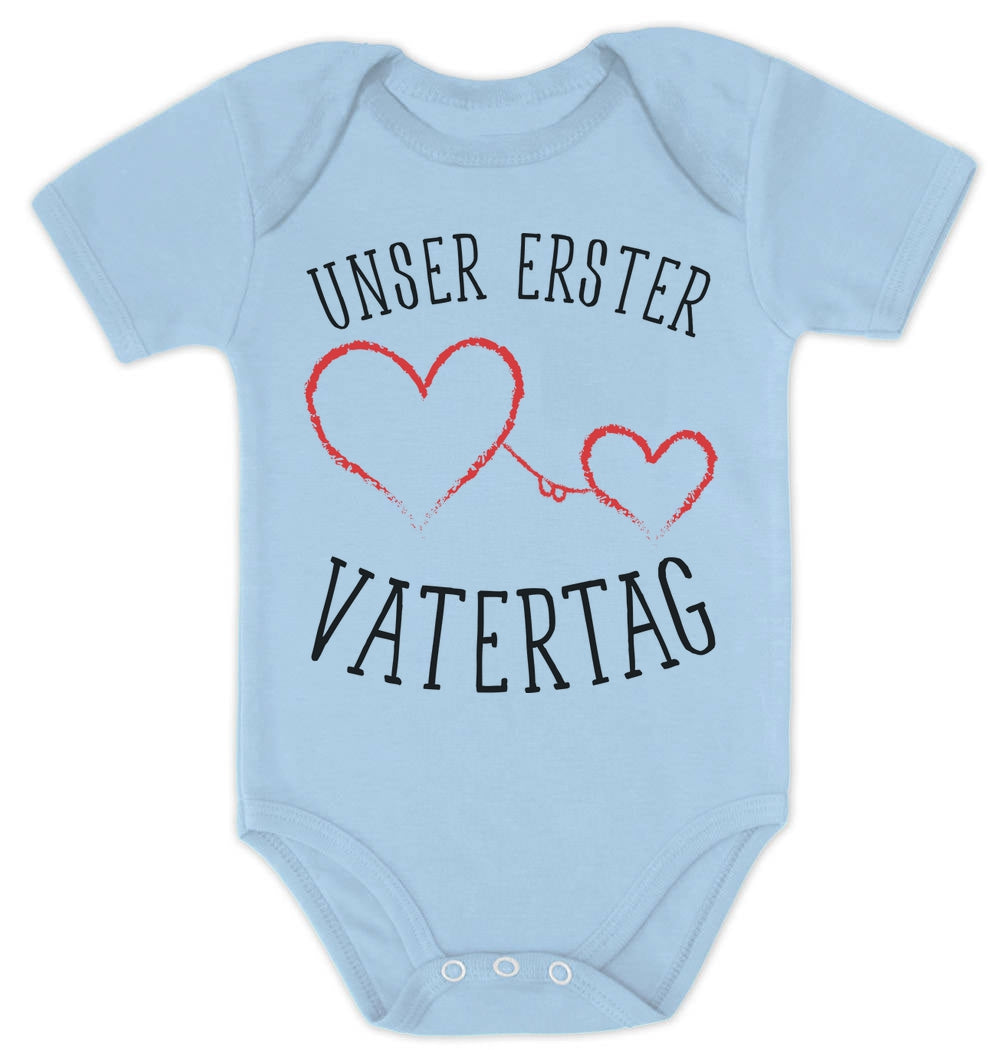 Unser erster Vatertag - Papa Baby Geschenk Baby Body Kurzarm-Body