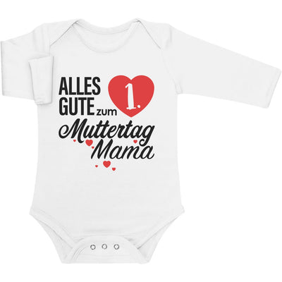 Muttertagsgeschenk - Alles Gute zum 1. Muttertag Mama Baby Langarm Body