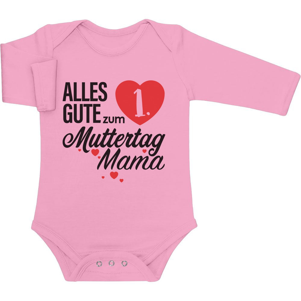 Muttertagsgeschenk - Alles Gute zum 1. Muttertag Mama Baby Langarm Body