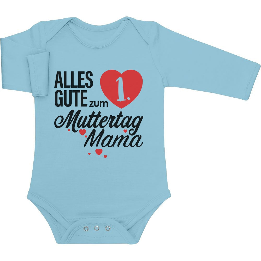 Muttertagsgeschenk - Alles Gute zum 1. Muttertag Mama Baby Langarm Body