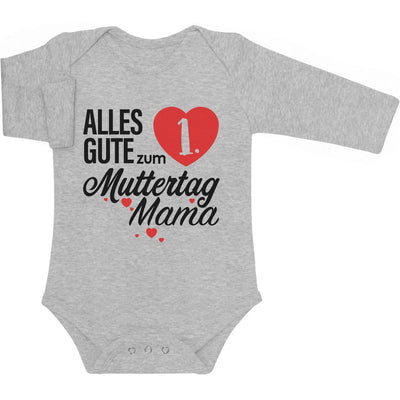 Muttertagsgeschenk - Alles Gute zum 1. Muttertag Mama Baby Langarm Body