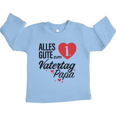 Vatertagsgeschenk Alles Gute zum 1. Vatertag Papa Unisex Baby Langarmshirt Gr. 66-93