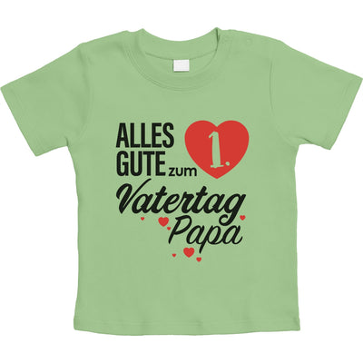 Vatertagsgeschenk Alles Gute zum 1. Vatertag Papa Unisex Baby T-Shirt Gr. 66-93