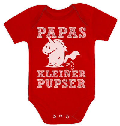 Witziges Design für Babys - Papas kleiner Pupser Dino Baby Body Kurzarm-Body