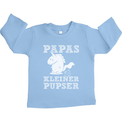 Design für Babys - Papas kleiner Pupser Dino Unisex Baby Langarmshirt Gr. 66-93