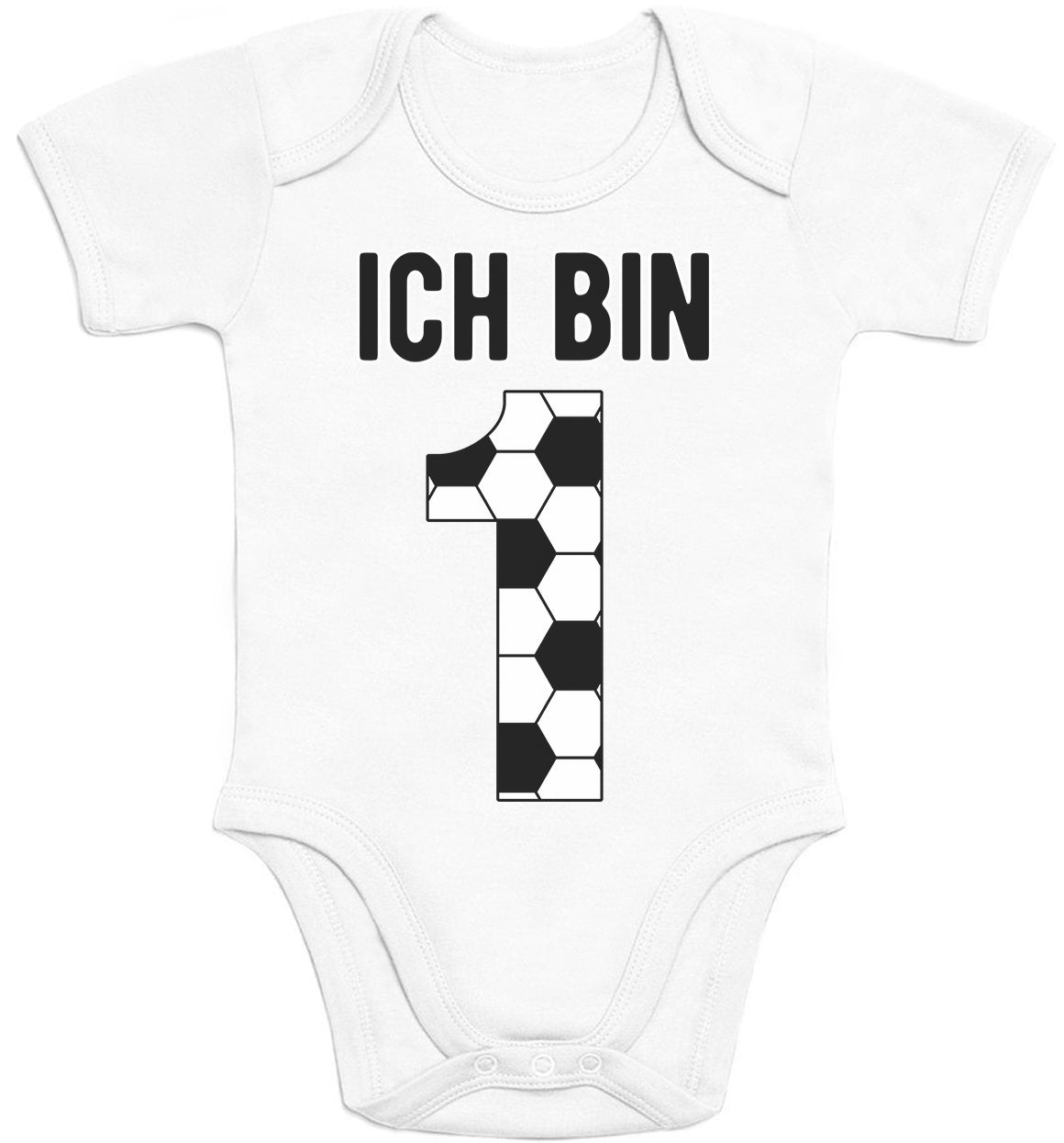 1 Geburtstag Junge Fußball Eins zum 1st Birthday Geschenk Baby Body Kurzarm-Body