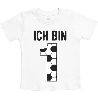 Geburtstagsshirt 1 Jahr Junge Geschenk Fußball Unisex Baby T-Shirt Gr. 66-93